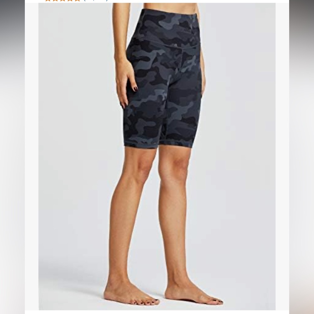 Luzette Women's Camouflage High-Waisted Shorts biker size O/S camo high waist